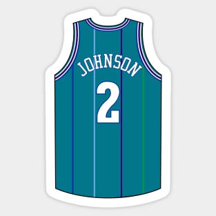 Larry Johnson Charlotte Jersey Qiangy Sticker